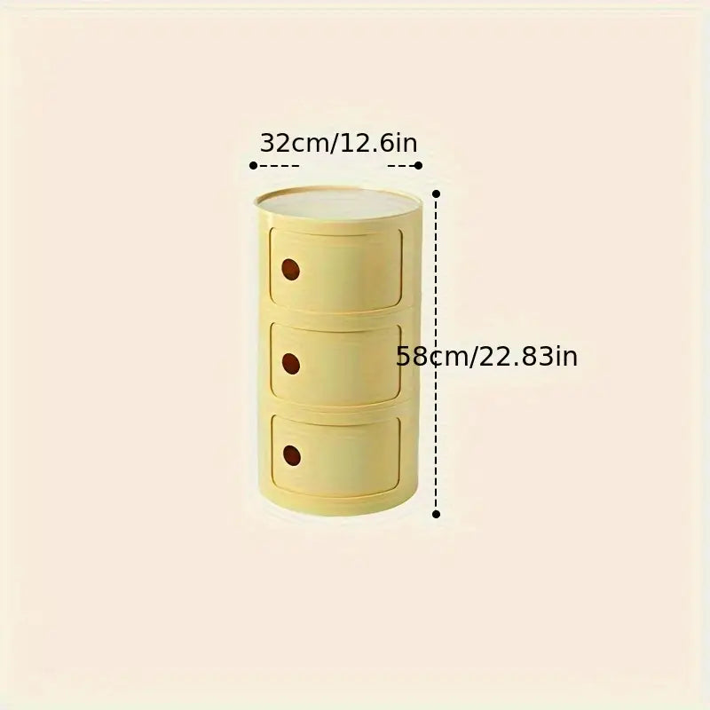 🪑 Elegante Comodino Rotondo – Unità di Stoccaggio Multi-Strato per Ogni Ambiente 🏠