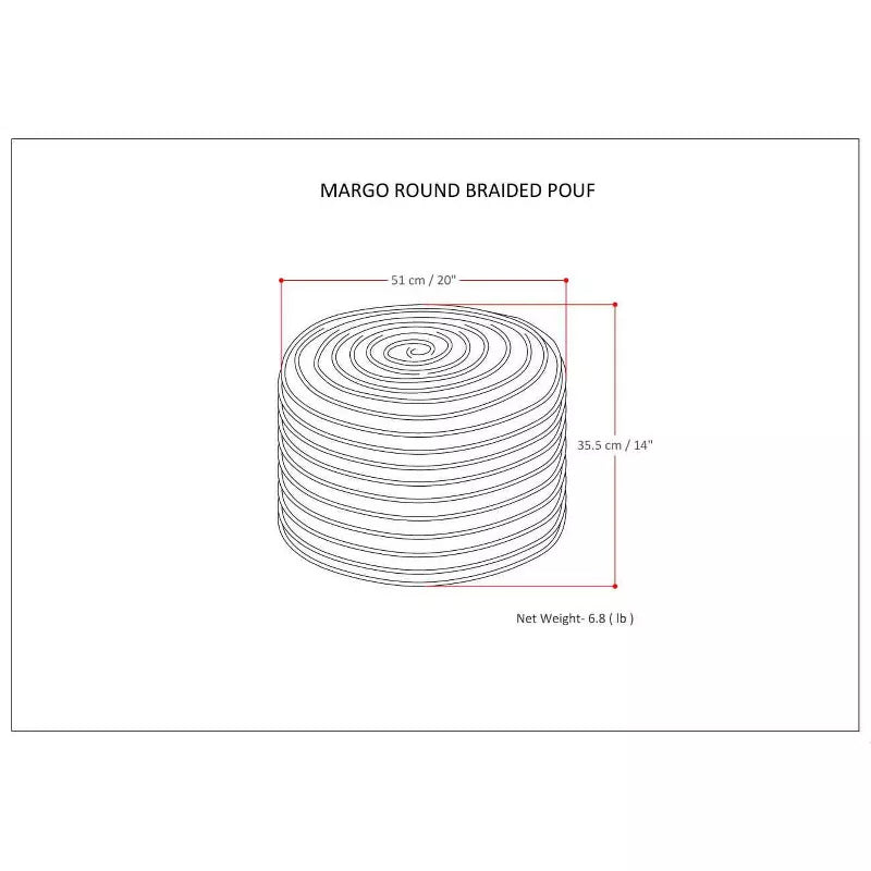 Pouf rotondo Mattise