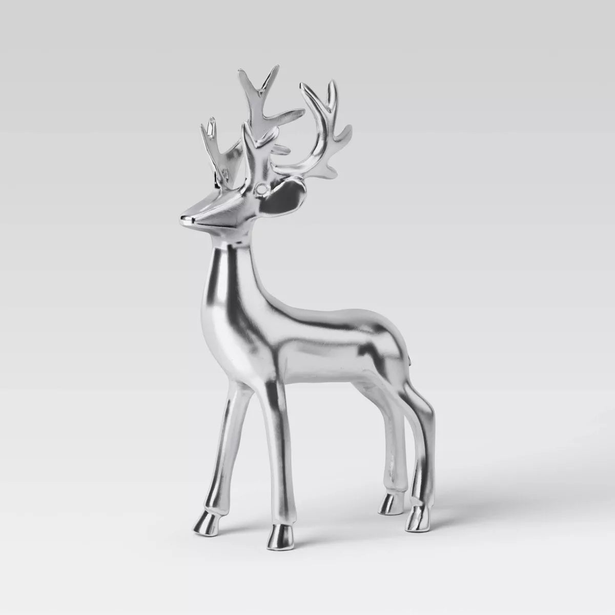 Silver Segmented Standing Christmas Reindeer