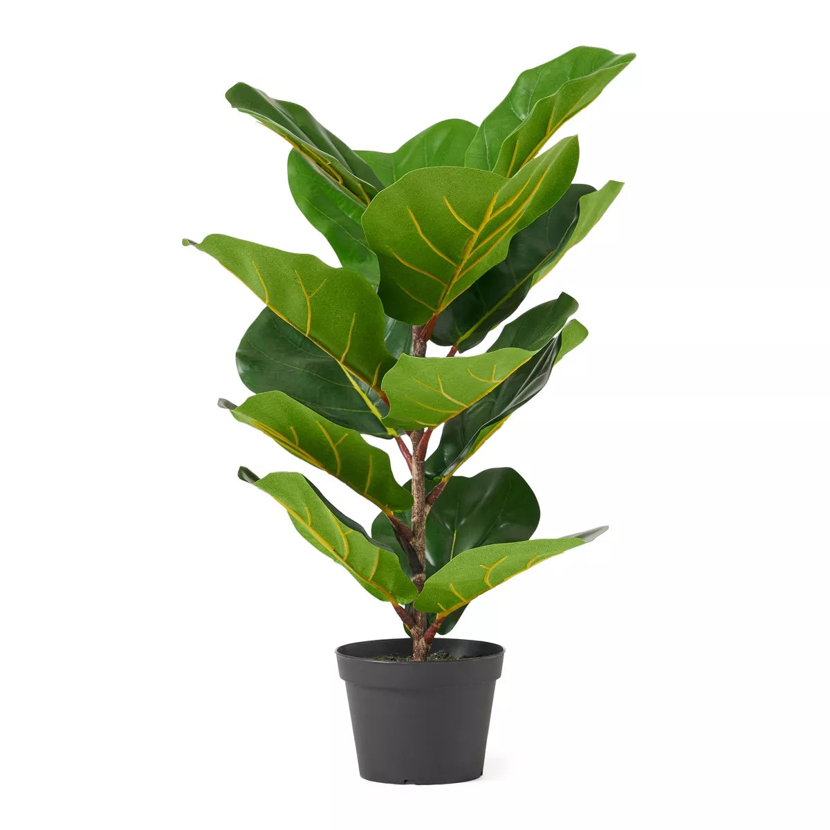 GDFStudio Stilwell Artificial Fiddle Leaf Fig Tree 2' x 1', Green