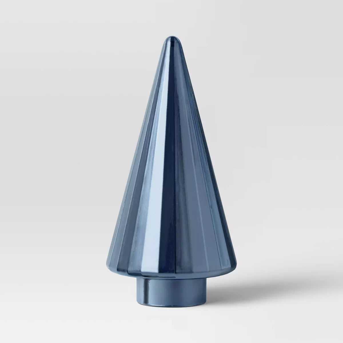 Medium Blue Ribbed Christmas Tree