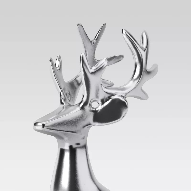 Silver Segmented Standing Christmas Reindeer