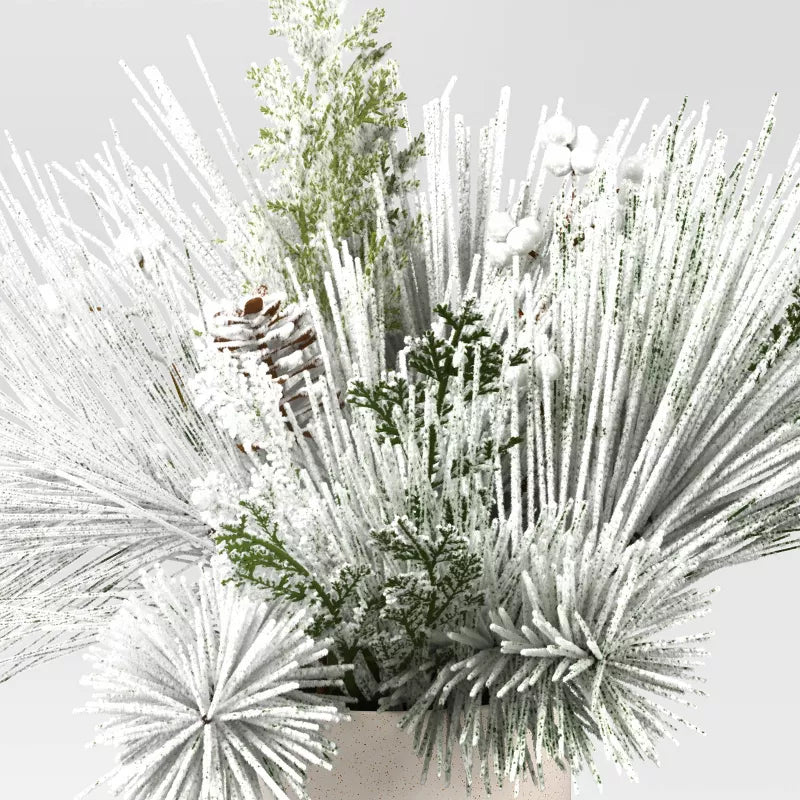 Small Heavy Flocked Artificial Plant Arrangement