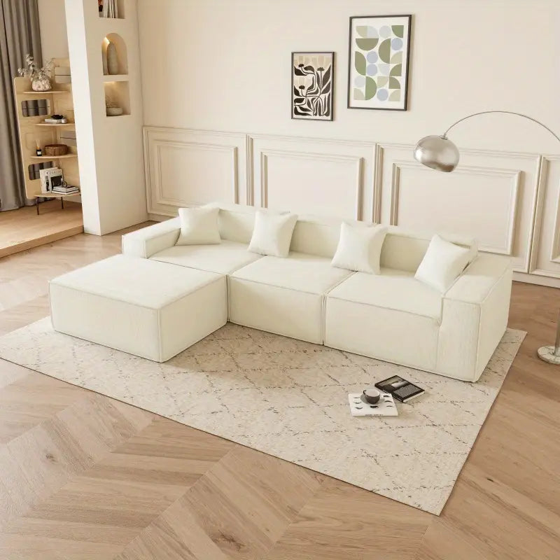 S-Divano Angolare Moderno Arancione 🛋️ con Chaise Longue Reversibile